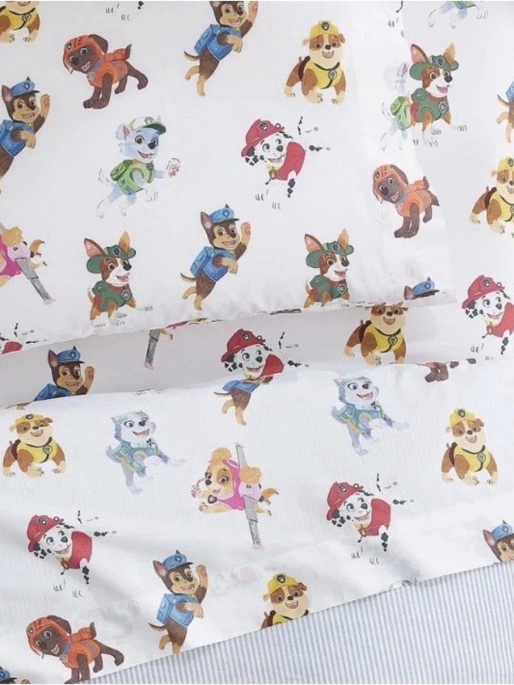 Pottery Barn Kids || Paw Patrol Sheets Set Bedding Flat Fitted Pillow Sham Twin